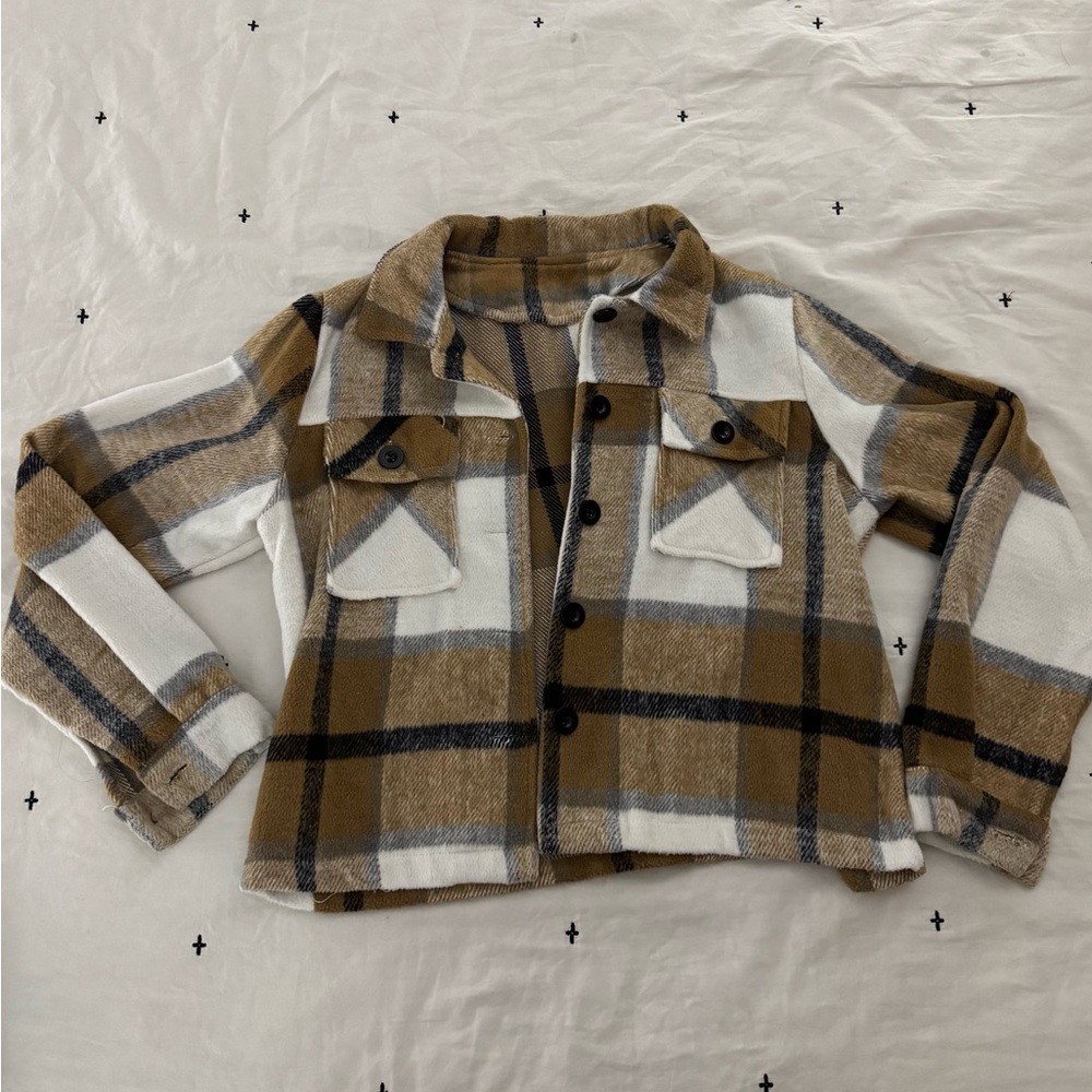 Plaid Button-Up Jacket